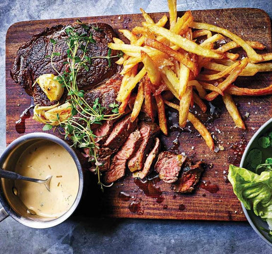 One-pan Sirloin Steak & Lactose Free Creamy Mushroom Sauce