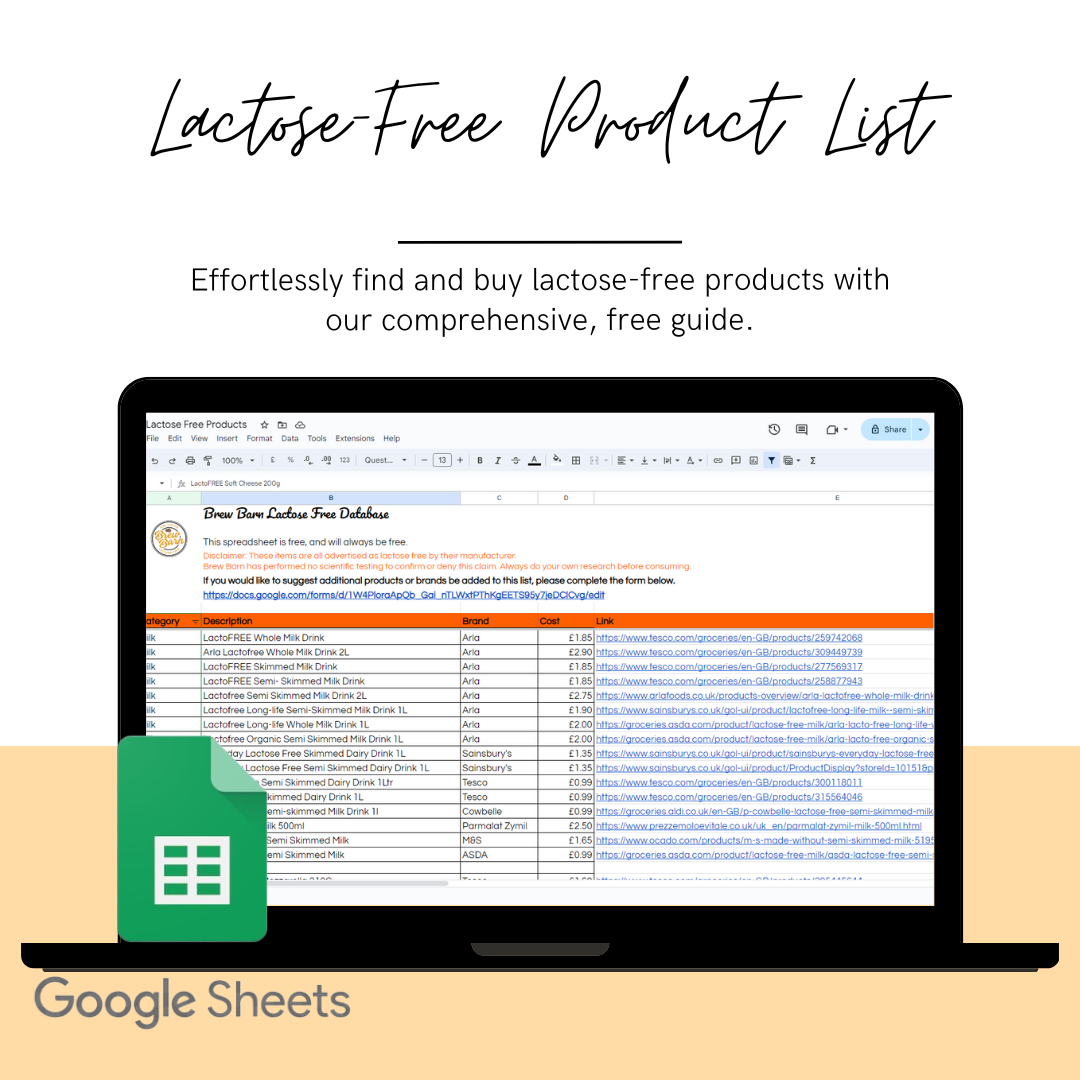 Lactose-Free Products List