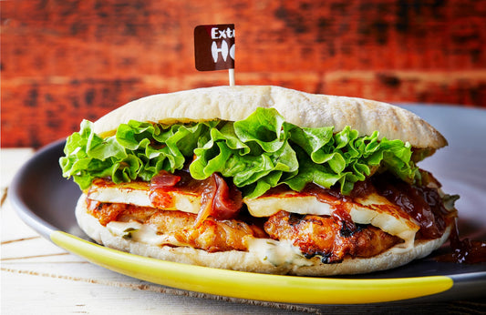 Lactose-Free PERi-PERi Chicken Burger and Rainbow Slaw