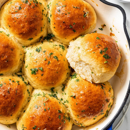 Lactose Free Cheesy Garlic Bread Balls