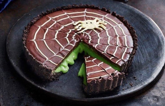 Lactose Free Spooky Spider Web Tart
