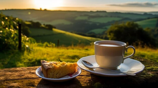 Coffee with Cake and fields